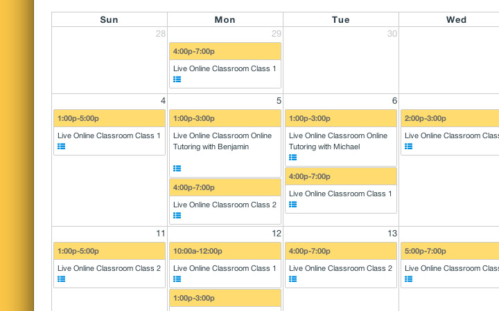 Instructor Calendar